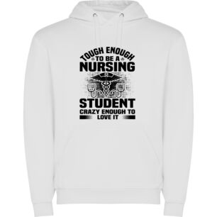 Nursing: Tough & Passionate Φούτερ με κουκούλα σε χρώμα Λευκό Large