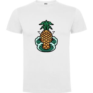 Oceanside Pineapple Illustration Tshirt σε χρώμα Λευκό XXXLarge(3XL)