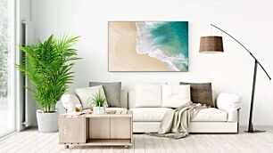 Πίνακας, πανοραμική θέα μιας αμμώδους παραλίας και ωκεανού