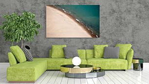 Πίνακας, μια πανοραμική θέα μιας αμμώδους παραλίας