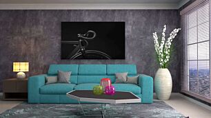 Πίνακας, μια ασπρόμαυρη φωτογραφία ενός ποδηλάτου