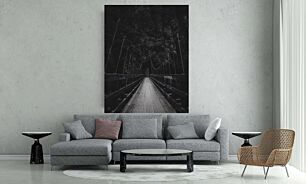 Πίνακας, μια ασπρόμαυρη φωτογραφία γέφυρας