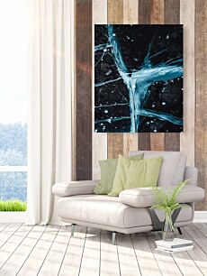 Πίνακας, μια ασπρόμαυρη φωτογραφία πάγου και νερού