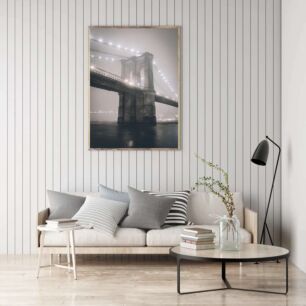 Πίνακας, μια ασπρόμαυρη φωτογραφία της γέφυρας του μπρούκλιν