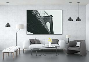 Πίνακας, μια ασπρόμαυρη φωτογραφία της γέφυρας του μπρούκλιν