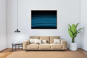 Πίνακας, μαύρο φόντο με μπλε γραμμές πάνω του