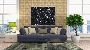 Πίνακας, ένας μαύρος ουρανός γεμάτος με πολλά αστέρια