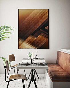 Πίνακας, μια θολή εικόνα ενός πάγκου σε ένα δωμάτιο