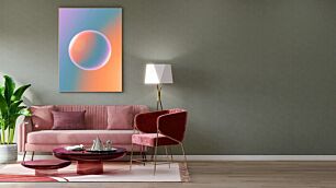 Πίνακας, μια θολή εικόνα ενός κυκλικού αντικειμένου στον ουρανό