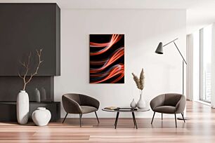 Πίνακας, μια θολή φωτογραφία με κόκκινα και λευκά φώτα