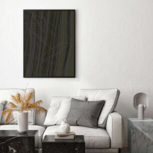 Πίνακας, καφέ και μαύρο φόντο με γραμμές