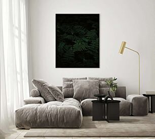 Πίνακας, ένα μάτσο πράσινα φυτά που είναι στο σκοτάδι