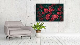 Πίνακας, ένα μάτσο κόκκινα τριαντάφυλλα το ένα πάνω στο άλλο