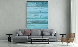 Πίνακας, κοντινό πλάνο μπλε ξύλινου τοίχου