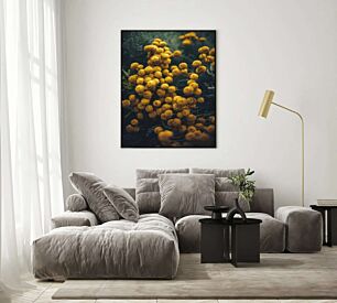 Πίνακας, από κοντά ένα μάτσο κίτρινα λουλούδια