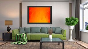 Πίνακας, κοντινό πλάνο μιας φωτιάς με σταγόνες νερού πάνω της