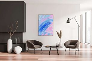 Πίνακας, κοντινό πλάνο ενός πίνακα με μπλε και ροζ