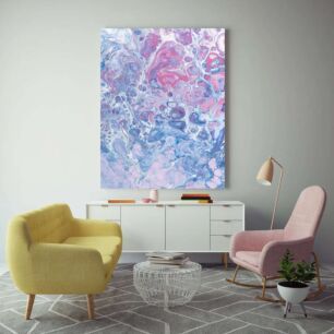 Πίνακας, κοντινό πλάνο μιας ροζ και μπλε μαρμάρινης επιφάνειας