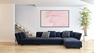 Πίνακας, κοντινό πλάνο μιας ροζ και λευκής ζωγραφικής