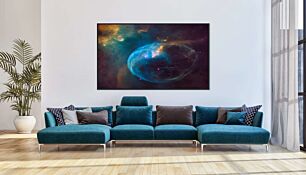 Πίνακας, κοντινό πλάνο ενός πλανητικού αντικειμένου στον ουρανό