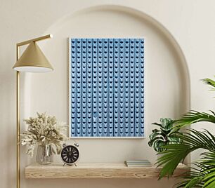 Πίνακας, κοντινό πλάνο τοίχου από μπλε τούβλα
