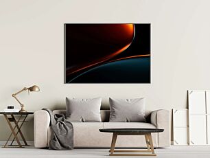 Πίνακας, κοντινό πλάνο με πορτοκαλί και μαύρο φόντο