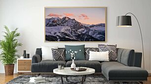 Πίνακας, δυο βουνά που καλύπτονται από χιόνι