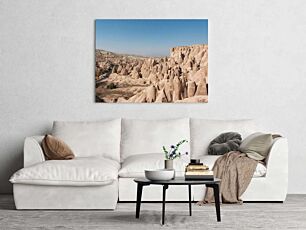Πίνακας, μια ομάδα μεγάλων βράχων στη μέση μιας ερήμου