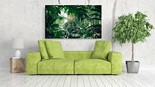 Πίνακας, ένα καταπράσινο δάσος γεμάτο με πολλά φυτά