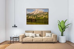 Πίνακας, ένα βουνό με μια λίμνη μπροστά του