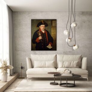 Πίνακας, ένας πίνακας ενός άνδρα με κοστούμι πειρατή