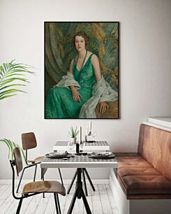 Πίνακας, ένας πίνακας μιας γυναίκας με πράσινο φόρεμα