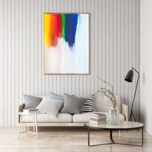 Πίνακας, ένας πίνακας με διάφορα χρώματα μπογιάς πάνω του