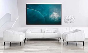Πίνακας, ένα ουράνιο τόξο στον ουρανό πάνω από ένα υδάτινο σώμα