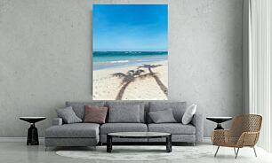 Πίνακας, μια σκιά ενός δέντρου σε μια παραλία