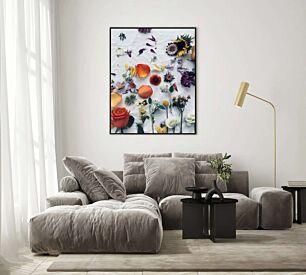 Πίνακας, ένα τραπέζι με πολλά διαφορετικά είδη λουλουδιών
