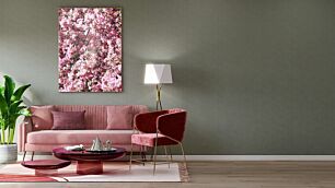 Πίνακας, ένα δέντρο γεμάτο με πολλά ροζ λουλούδια