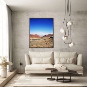 Πίνακας, θέα μιας κοιλάδας στη μέση της ερήμου