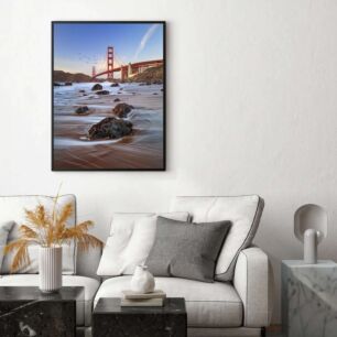 Πίνακας, θέα της γέφυρας golden gate από την παραλία