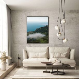 Πίνακας, θέα στον ωκεανό από την κορυφή ενός βουνού