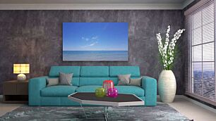 Πίνακας, θέα στον ωκεανό με ένα ιστιοφόρο σε απόσταση