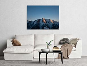 Πίνακας, άποψη της κορυφής ενός χιονισμένου βουνού