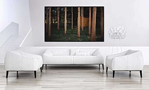 Πίνακας, μια ξύλινη εξοχή στη μέση ενός δάσους