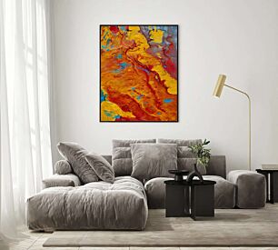 Πίνακας, μια αφηρημένη ζωγραφιά από πορτοκαλί