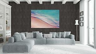 Πίνακας, μια εναέρια άποψη παραλίας με γαλάζια νερά
