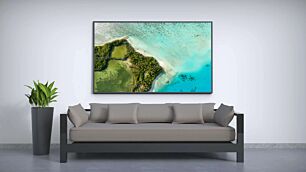 Πίνακας, μια εναέρια άποψη ενός νησιού στη μέση του ωκεανού