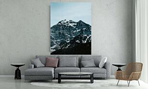Πίνακας, η κορυφή ενός βουνού καλυμμένη με χιόνι