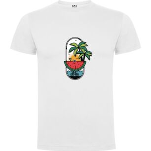 Palm Melon Summertime Tshirt σε χρώμα Λευκό XLarge