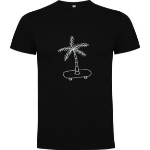 Palm Tree Skateboard Art Tshirt