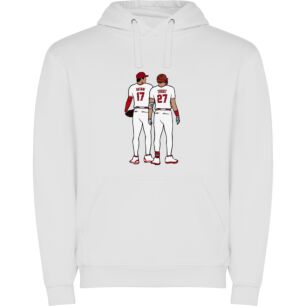 Pants Trout: Baseball Fanart Φούτερ με κουκούλα σε χρώμα Λευκό 11-12 ετών